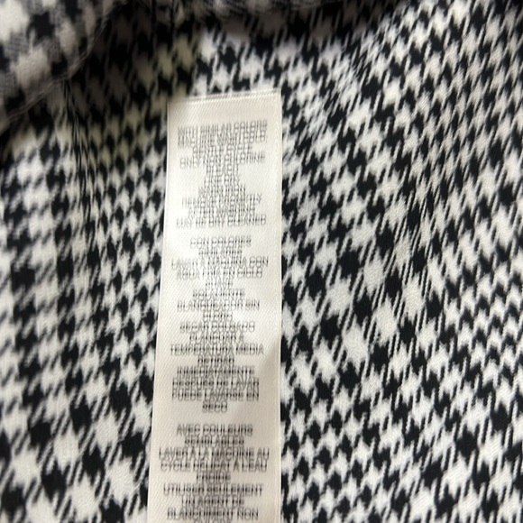WHBM Houndstooth Blouse Black And White - Picture 4 of 7